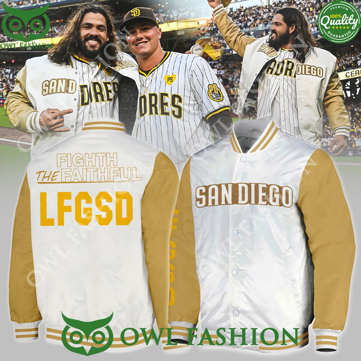 San Diego Padres Fight The Faithful LFGSD bomber jacket