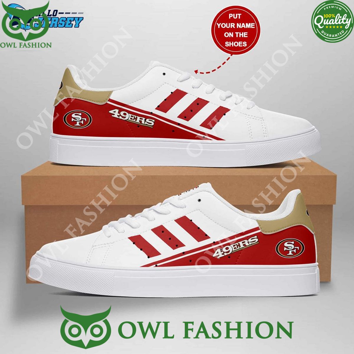 San Francisco 49ers Custom Football Team Gift Stan Smith Nfl Sneakers