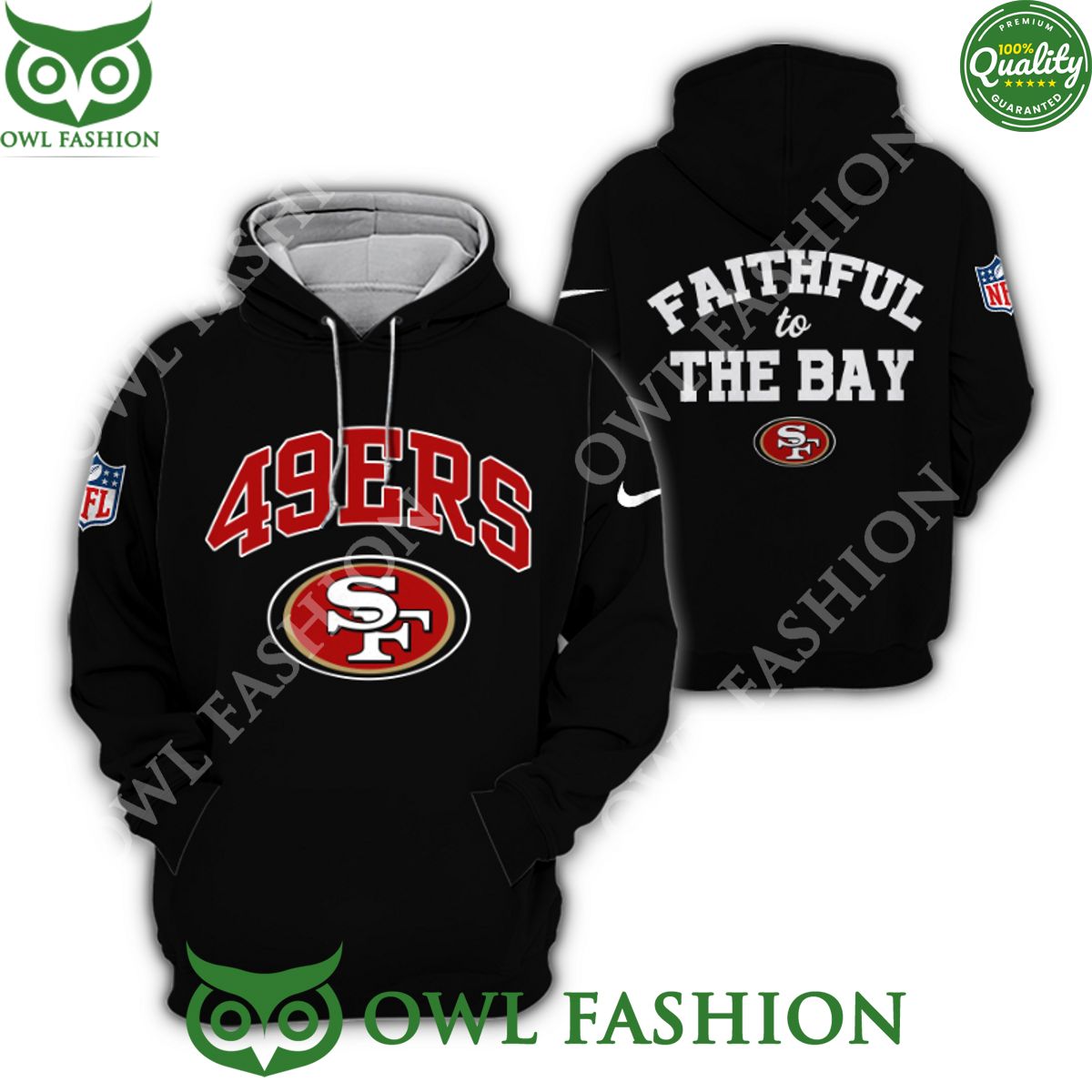 San Francisco 49ers Faithful to The Bay Printed Hoodie 3D