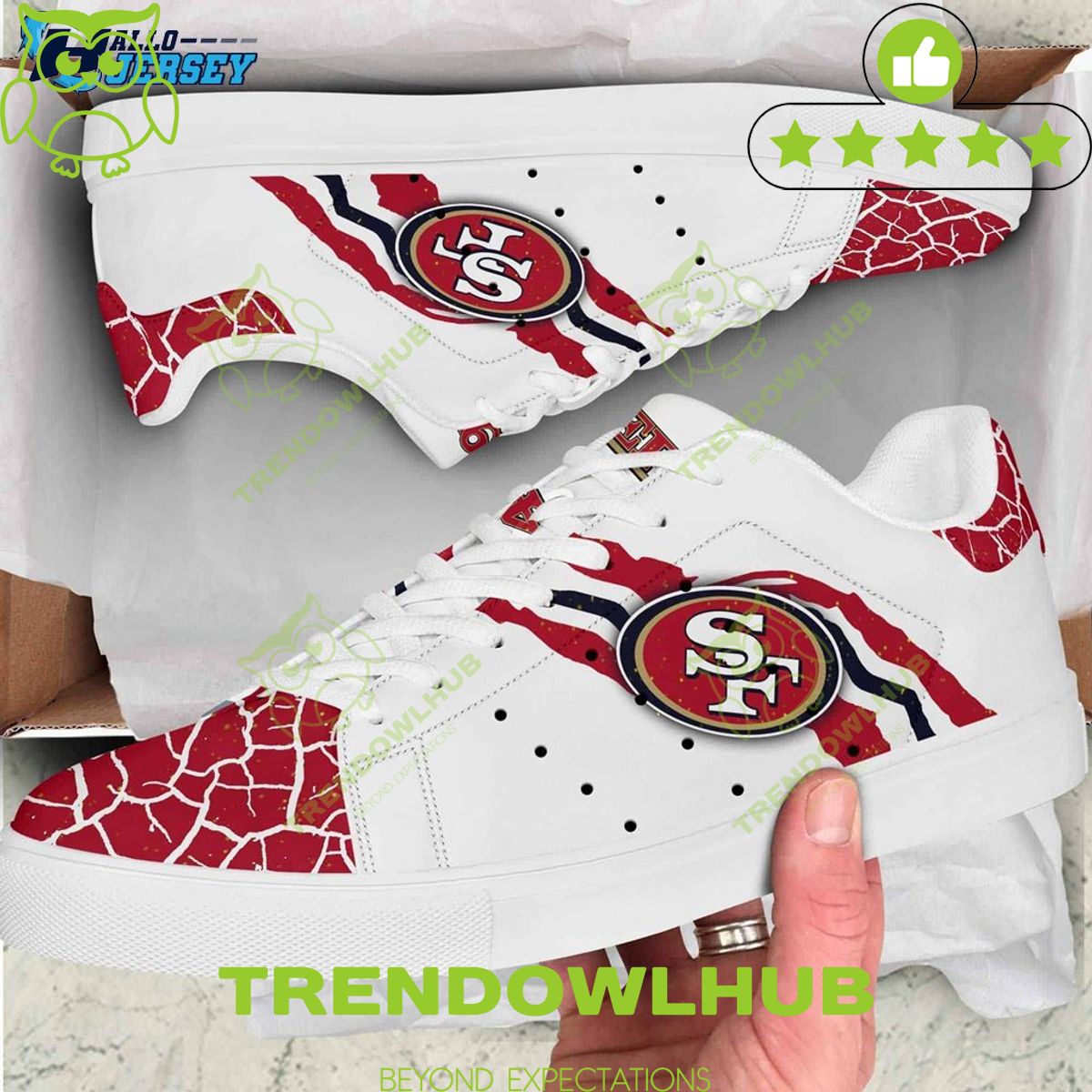 San Francisco 49ers Logo NFL Limited Stan Smith Shoes