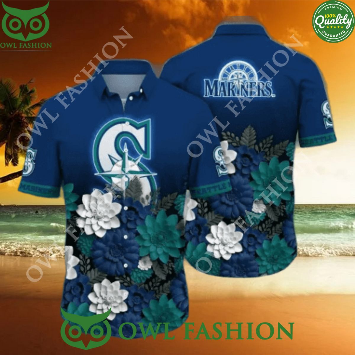 Seattle Mariners MLB Summer Flower Fashion Hawaiian Shirt