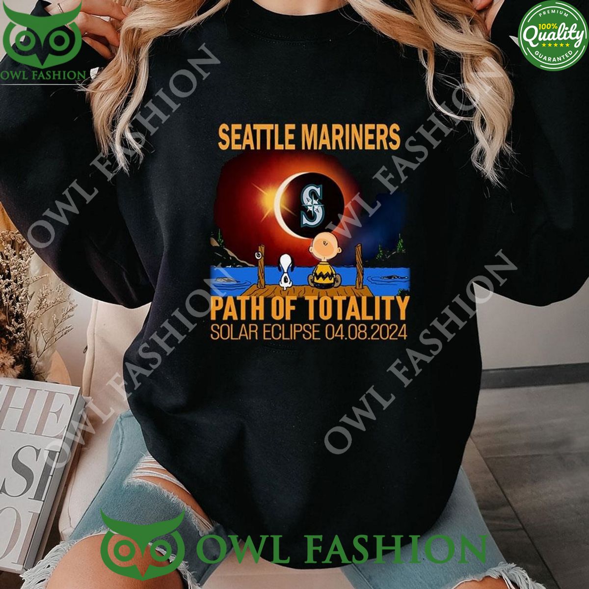 Seattle Mariners Path Of Totality Solar Eclipse 2024 Shirt Hoodie Ladies Tee