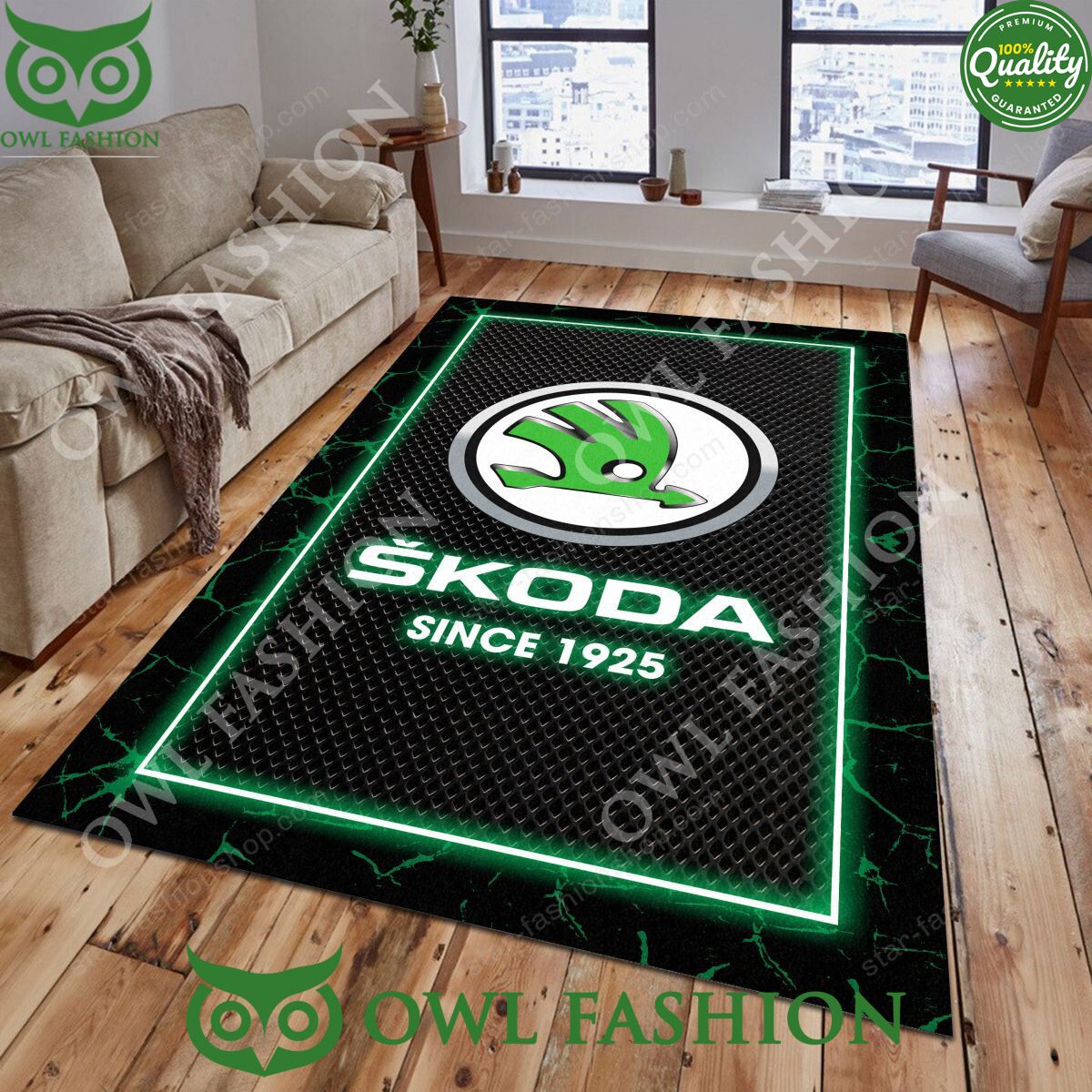 Skoda Auto Trending 2024 Motorcycle Rug Carpet
