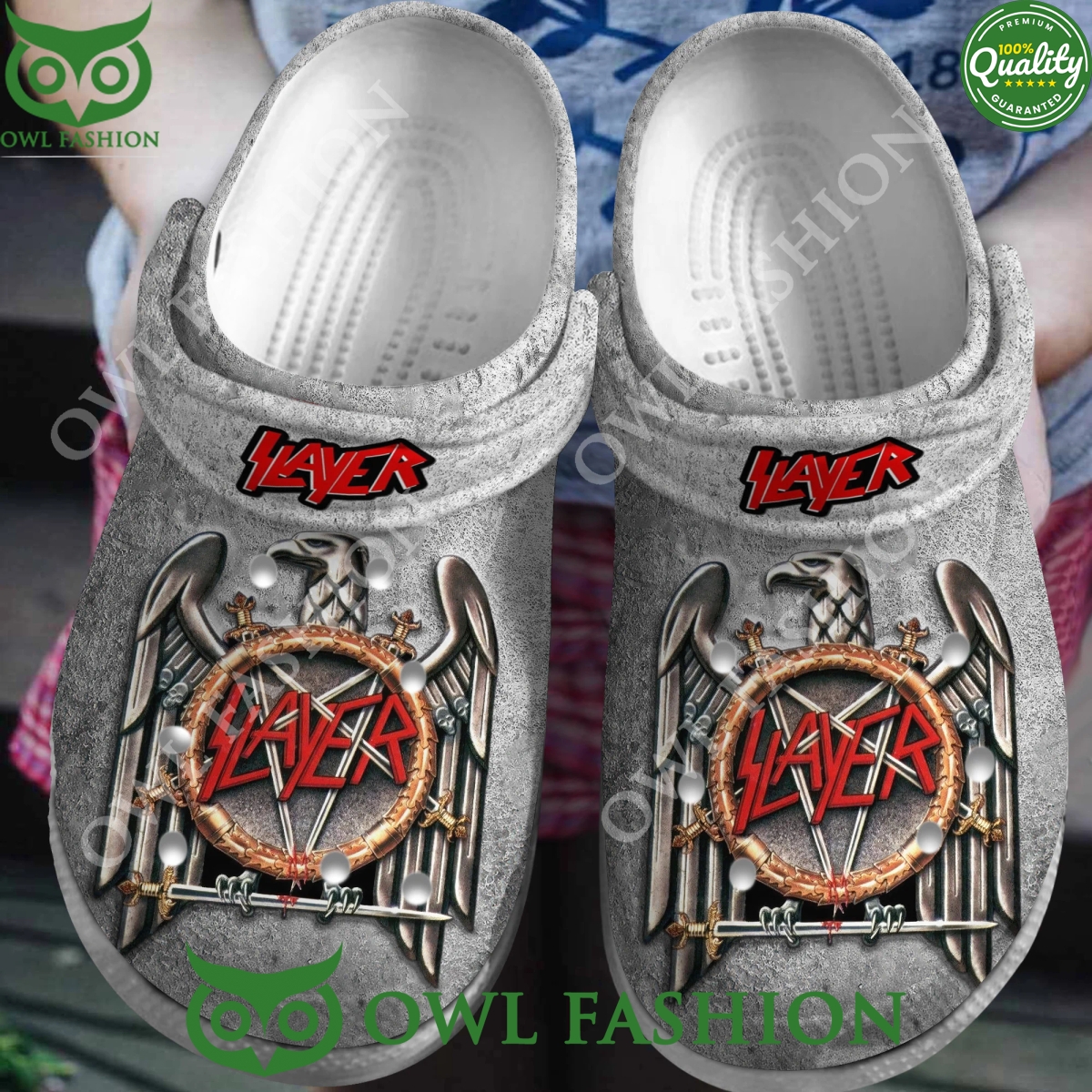 Slayer American Thrash Metal Band Logo Crocs