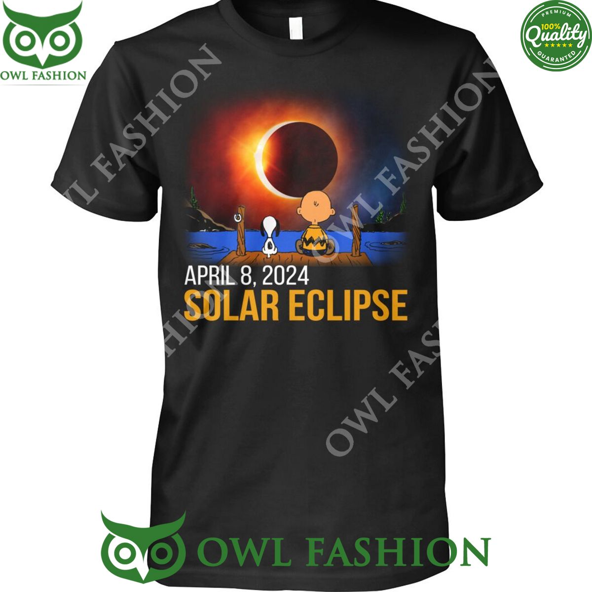Snoopy Watching Solar Eclipse April 8 2024 Limited 2D Tshirt