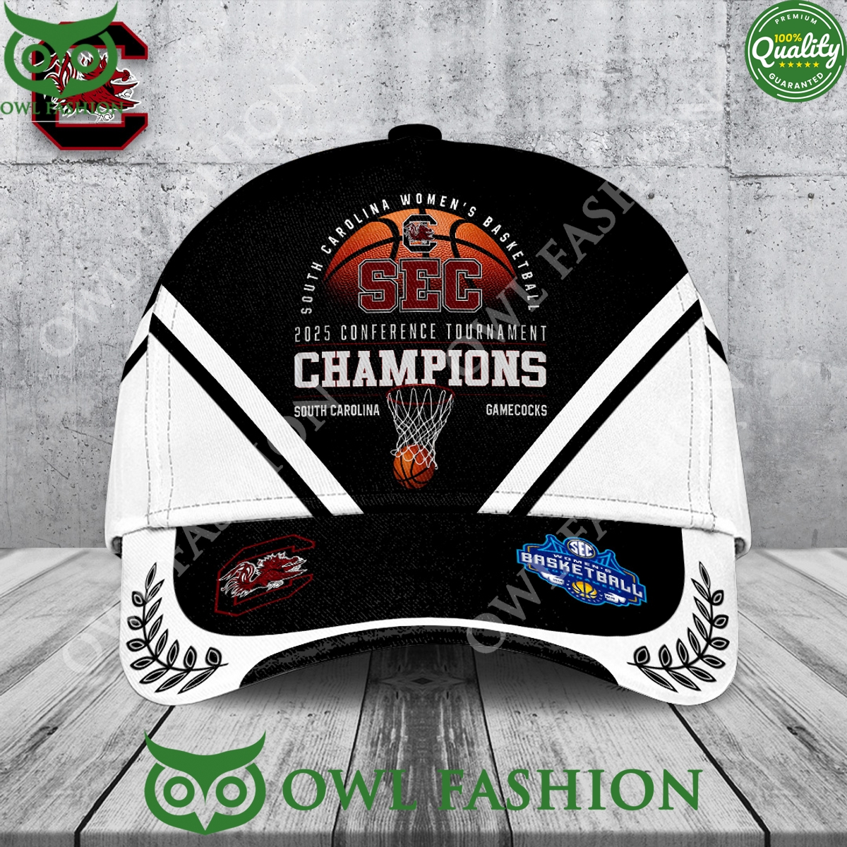 South Carolina Gamecocks 2025 Conference Tournament Black Classic Cap
