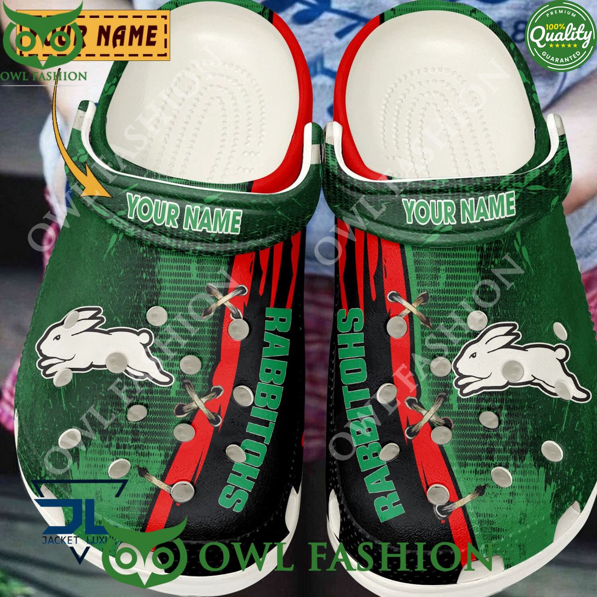 South Sydney Rabbitohs Personalized Rugby League Crocs