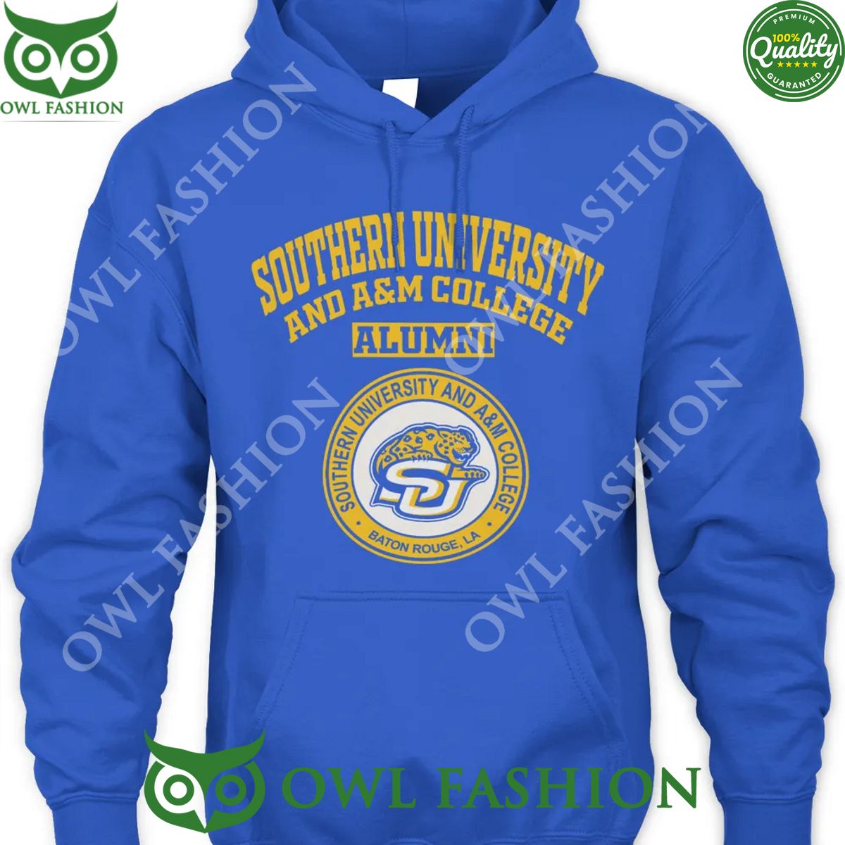 Southern University And A&M College Baton Rouge Logo Southern Jaguars NCAA Football Printed Hoodie