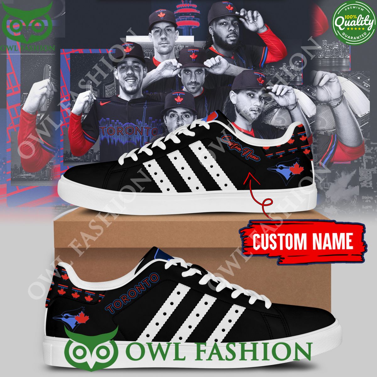 Special City Connect Toronto Blue Jays Baseball Team Custom Name Stan Smith Shoes