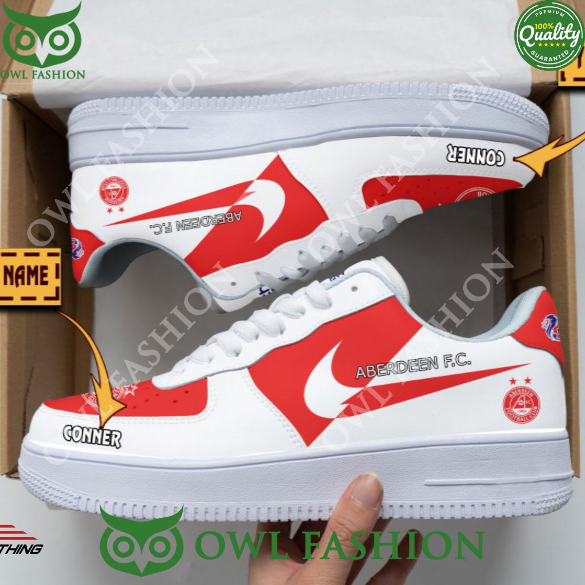 SPFL Aberdeen F.C. Air Force 1 NAF Shoes