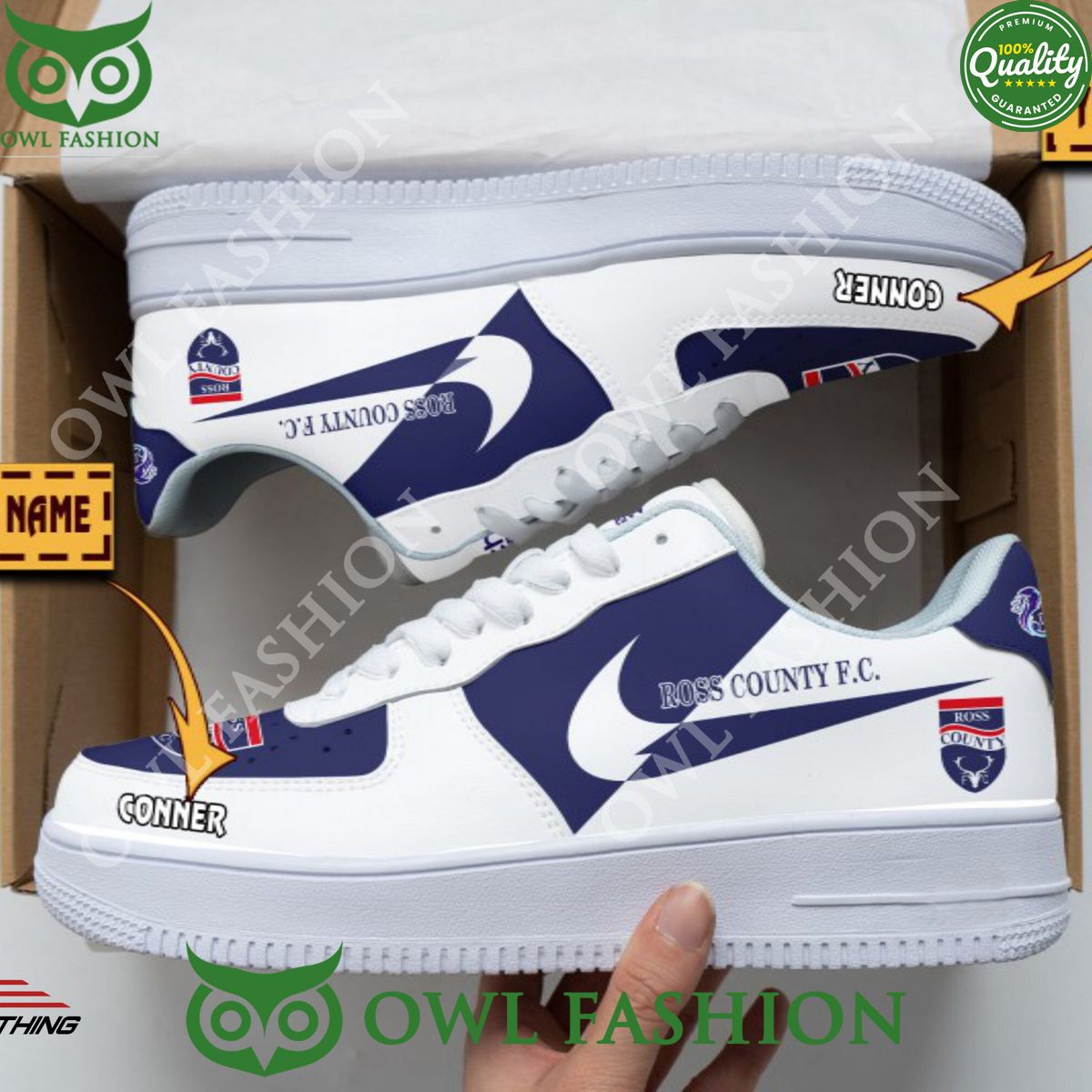 SPFL Ross County F.C. Air Force 1 NAF Shoes