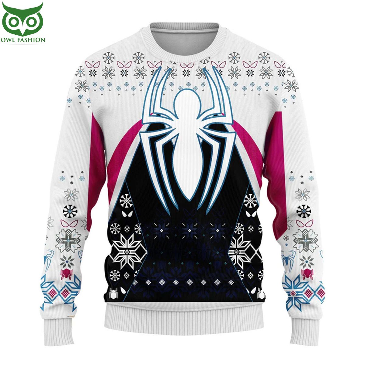 Spiderman White Gwen Stacy Ugly Christmas Sweater Jumper