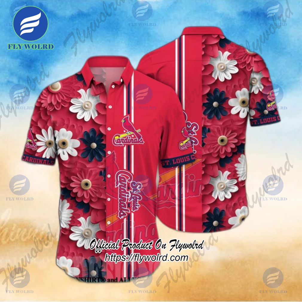 St Louis Cardinals MLB Flower Full Printed Unisex Hawaiian Shirt