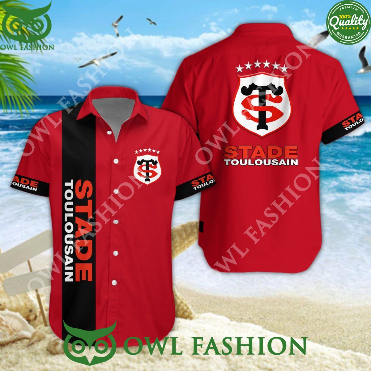 Stade Toulousain French Rugby Top 14 Team Hawaiian Shirt