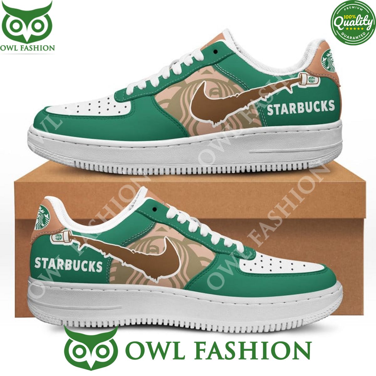 Starbucks Green Coffee Air Force shoes