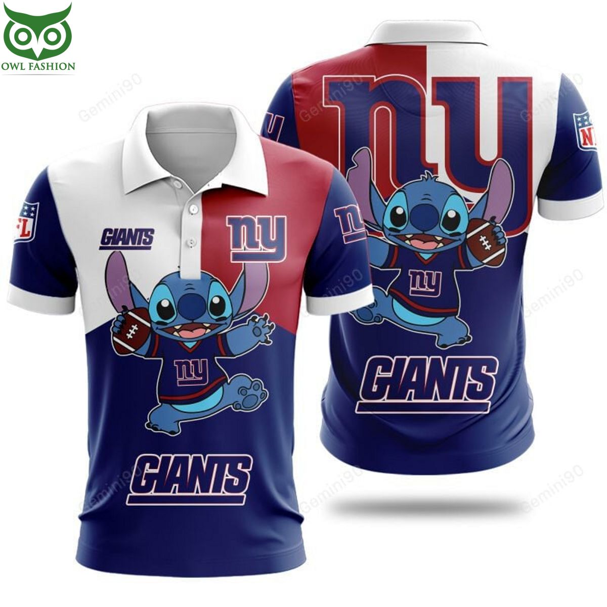 Stitch Favourite NFL New York Giants 3D shirt hoodie polo