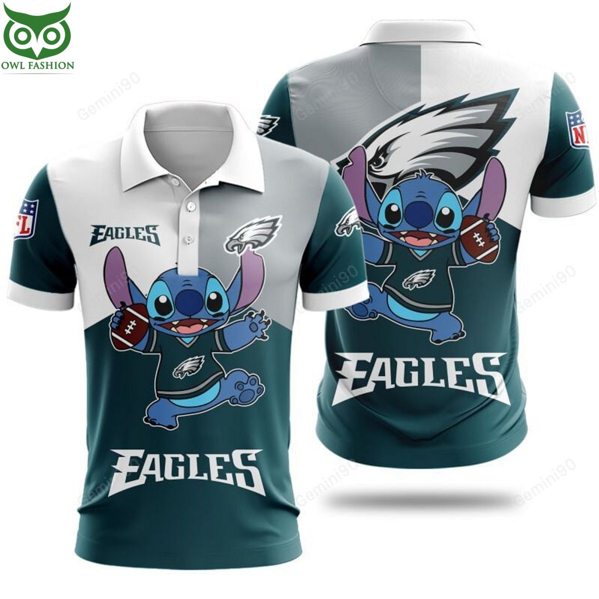 Stitch Favourite NFL Philadelphia Eagles 3D shirt hoodie polo