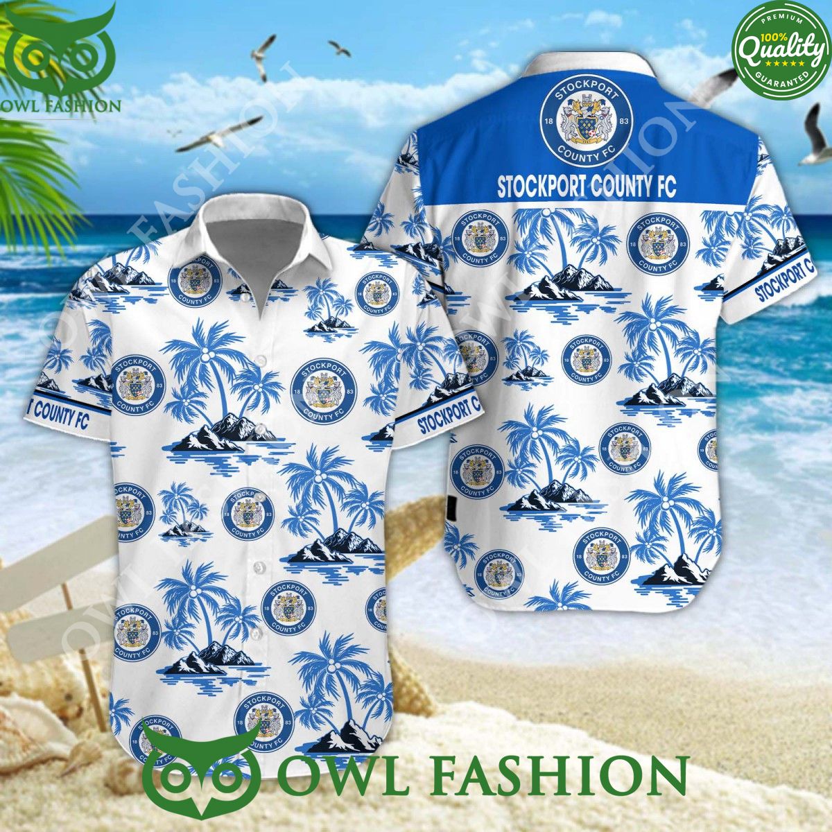 Stockport County English Football Champion Hawaiian Shirt Beach Vibe