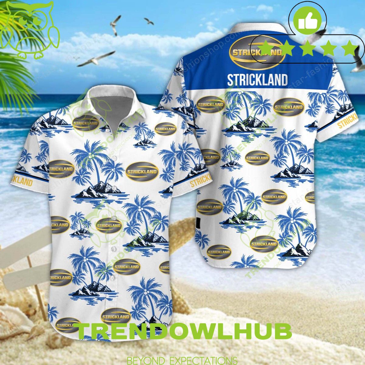 Strickland Euro Tractor Manufacturer hawaiian shirt and short