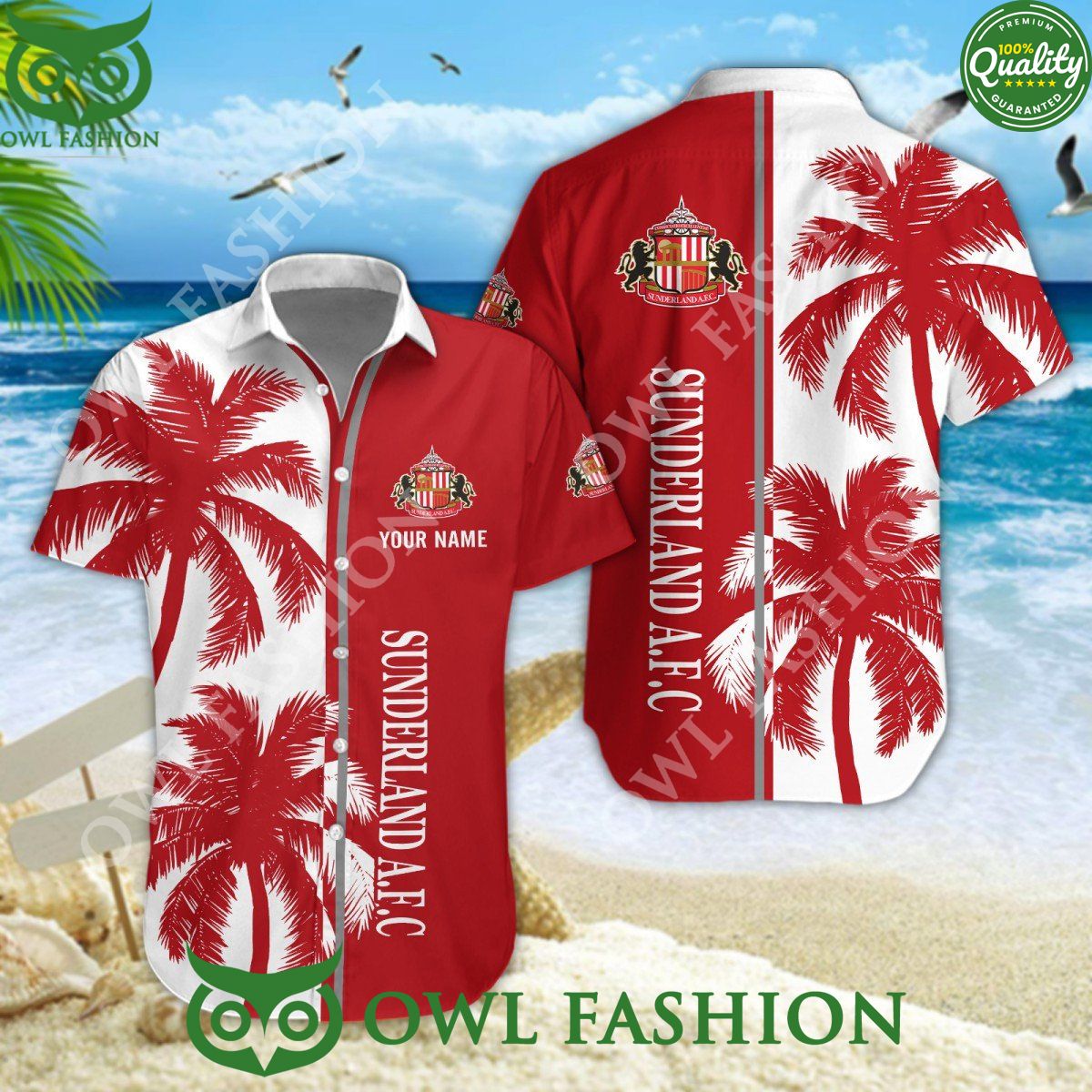 Sunderland Summer Beach Tropical Coconut Tree 2024 Custom Hawaiian Shirt