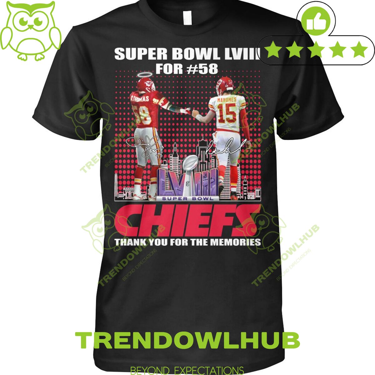 Super Bowl LVIII For 58 Derrick Thomas Kansas City Chiefs Thank you for memories t shirt