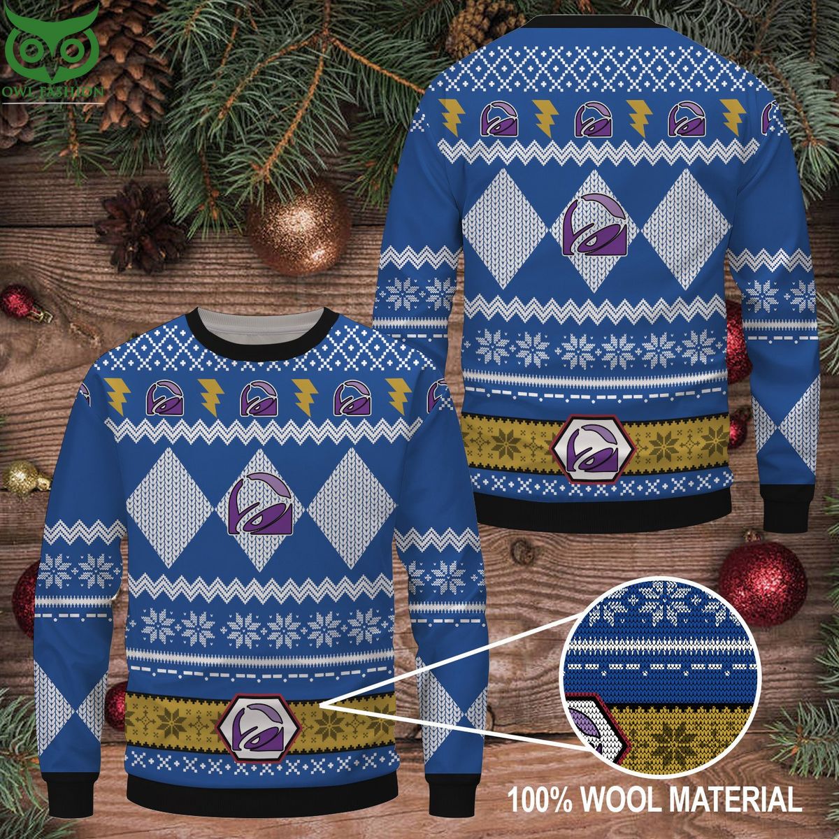taco bell christmas premium Ugly Sweater