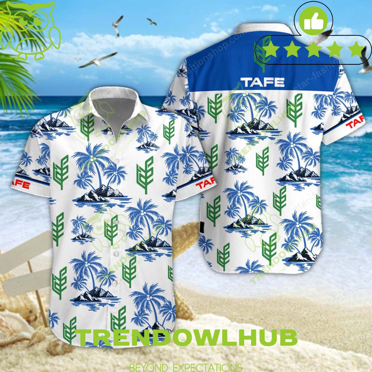 Tafe Indian agricultural machinery manufacturer hawaiian shirt and short