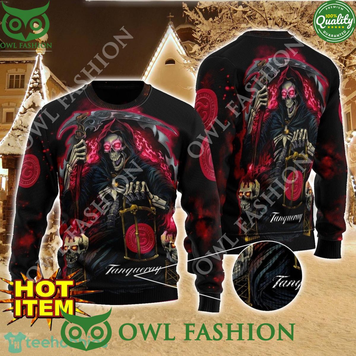 Tanqueray Death Halloween AOP 3D Sweater