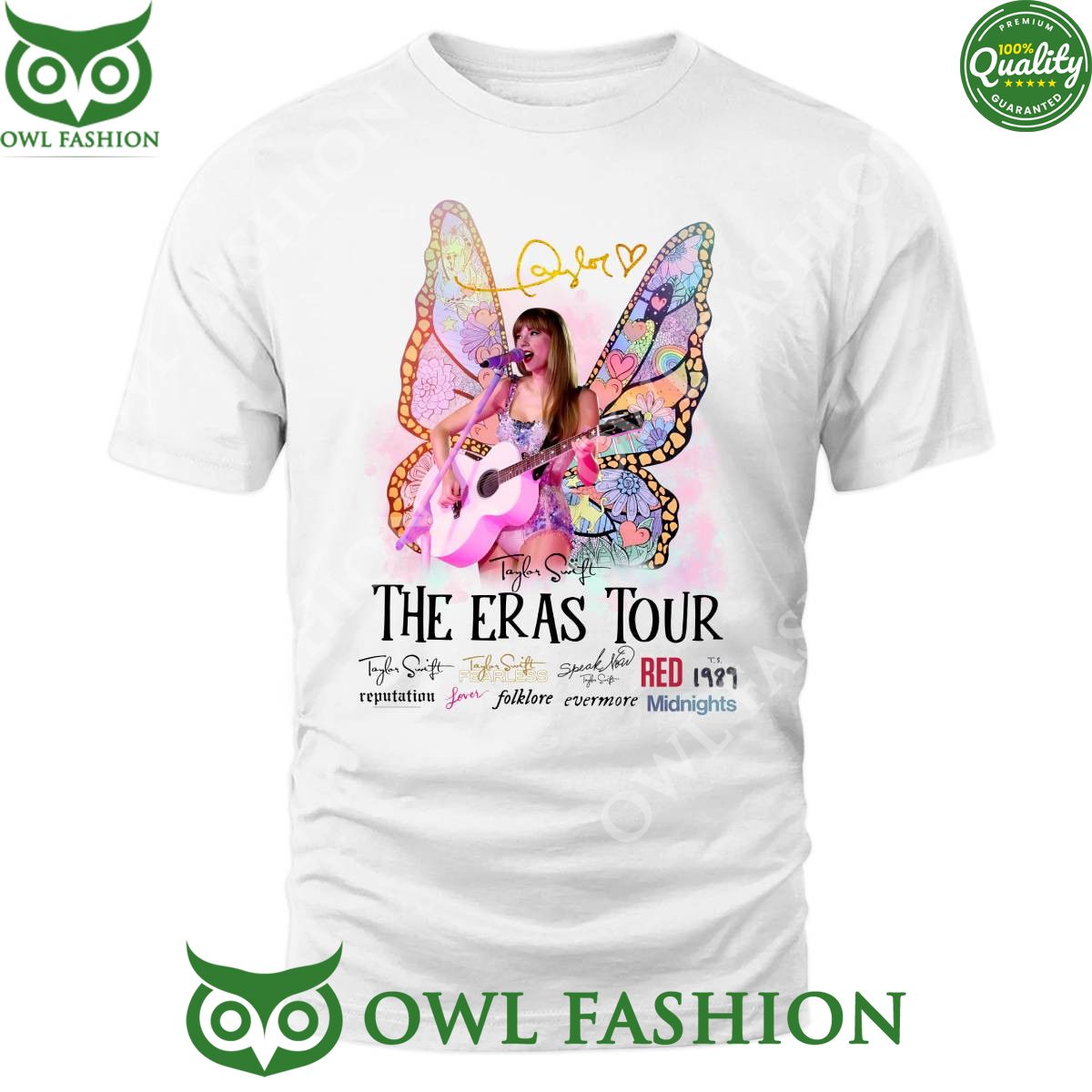 Taylor Swift Butterfly The Eras Tour Red 1989 t shirt