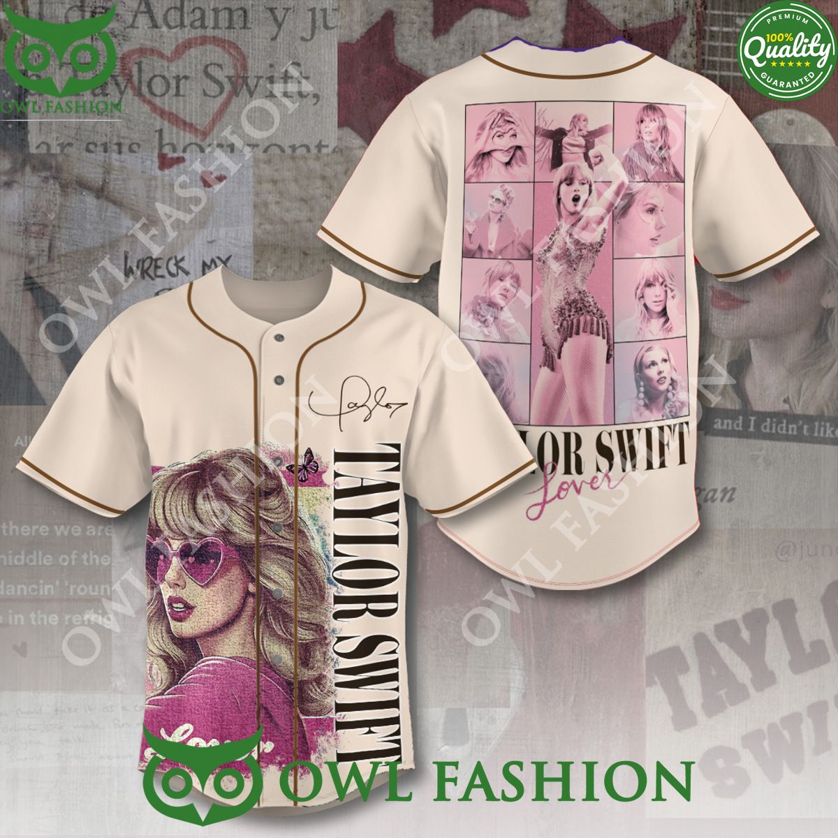 Taylor Swift Lover Signature Baseball Jersey Shirt