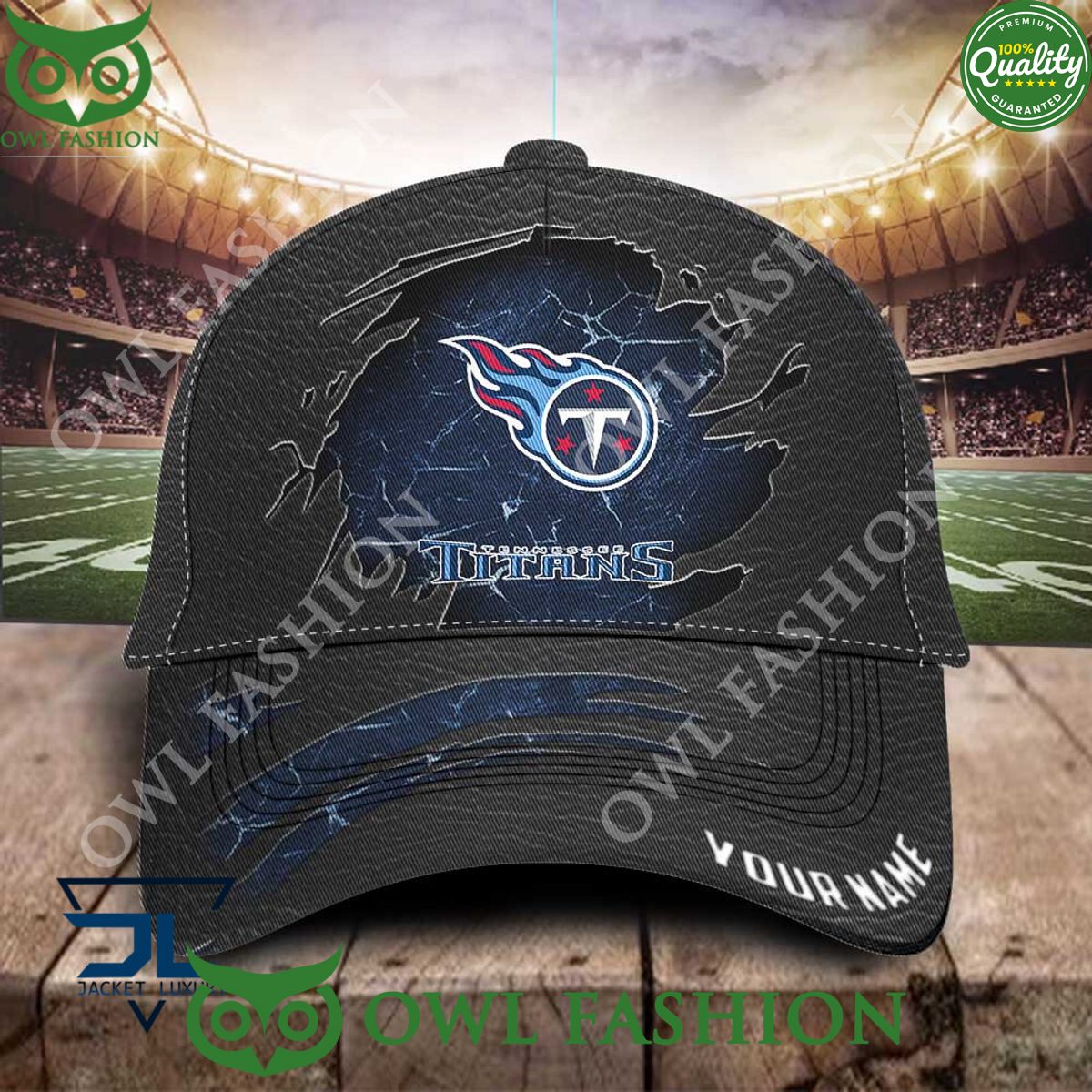 Tennessee Titans Leather Pattern NFL Premium Customized Classic Cap