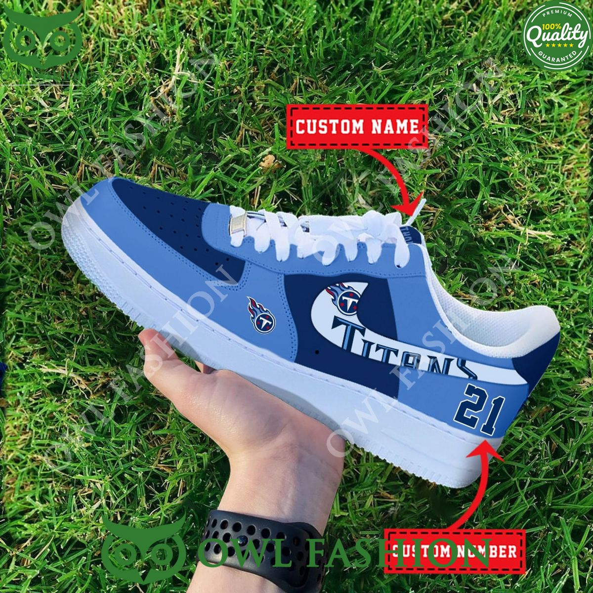 Tennessee Titans NFL Personalized Premium Air Force Shoes Nike