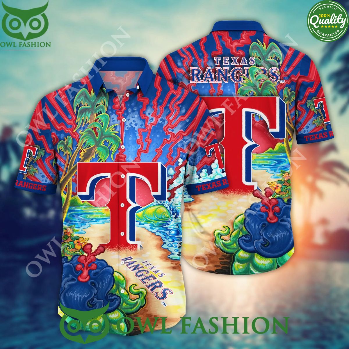 Texas Rangers MLB Hawaiian Shirt Ice Cold Drinkstime Summer Aloha