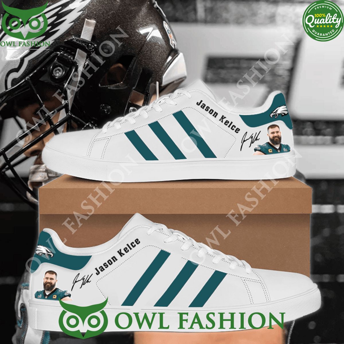 Thank you for memories Jason Kelce Eagles Legend stan smith shoes