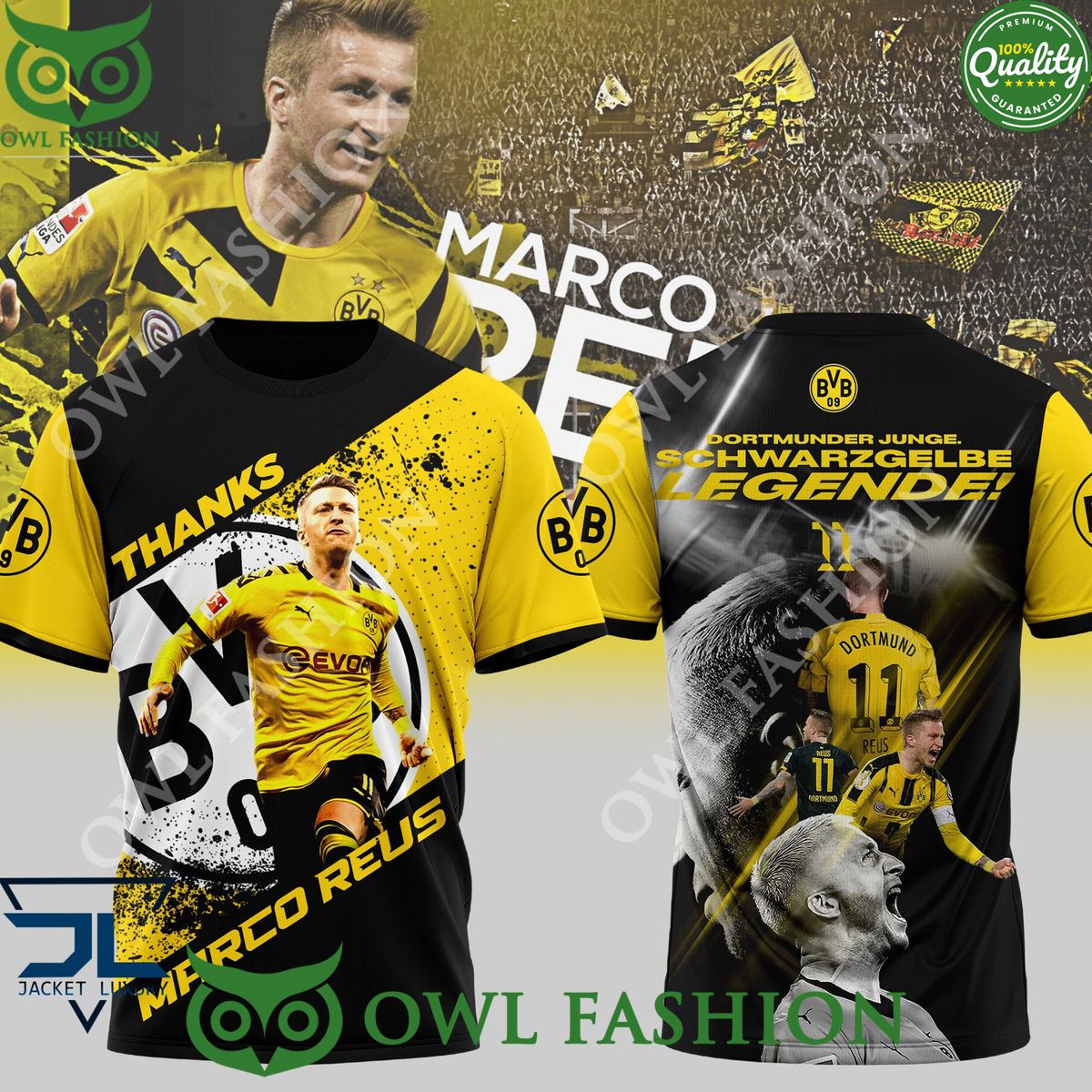 Thanks Marco Reus Borussia Dortmund Junge Schwarzgelbe Legende 11 t shirt