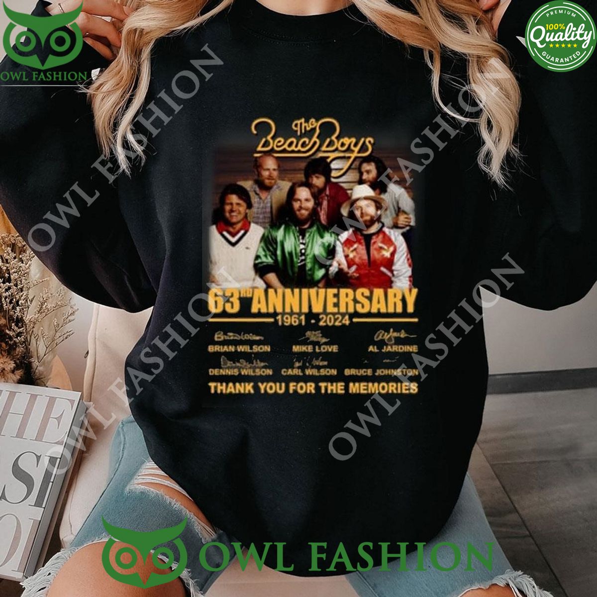 The Beach Boys 63rd Anniversary 1961-2024 Memories T-shirt Hoodie
