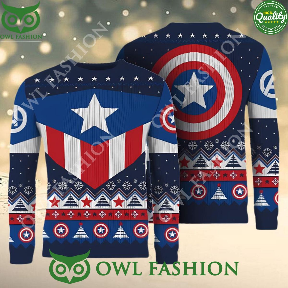 The Captain America Ugly Christmas Sweater Jumper