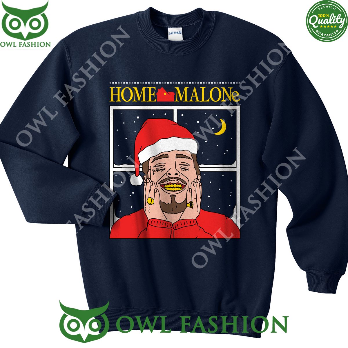 The Christmas Home Malone Post Ugly Sweatshirt