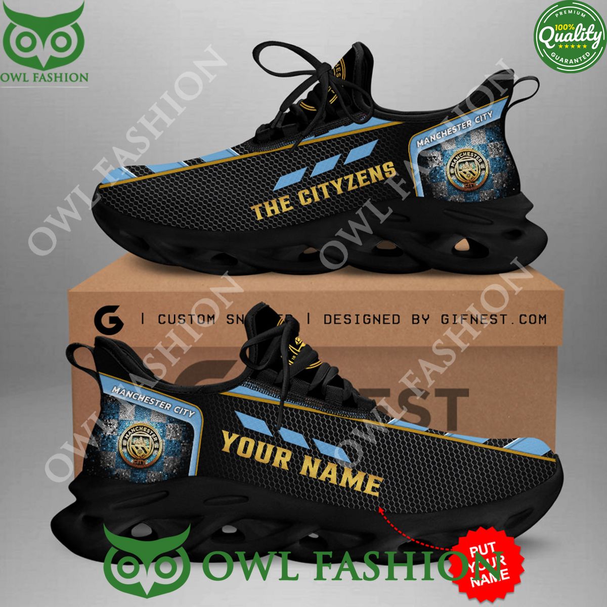 The Citizens Manchester City Customized Black Max Soul Sneaker