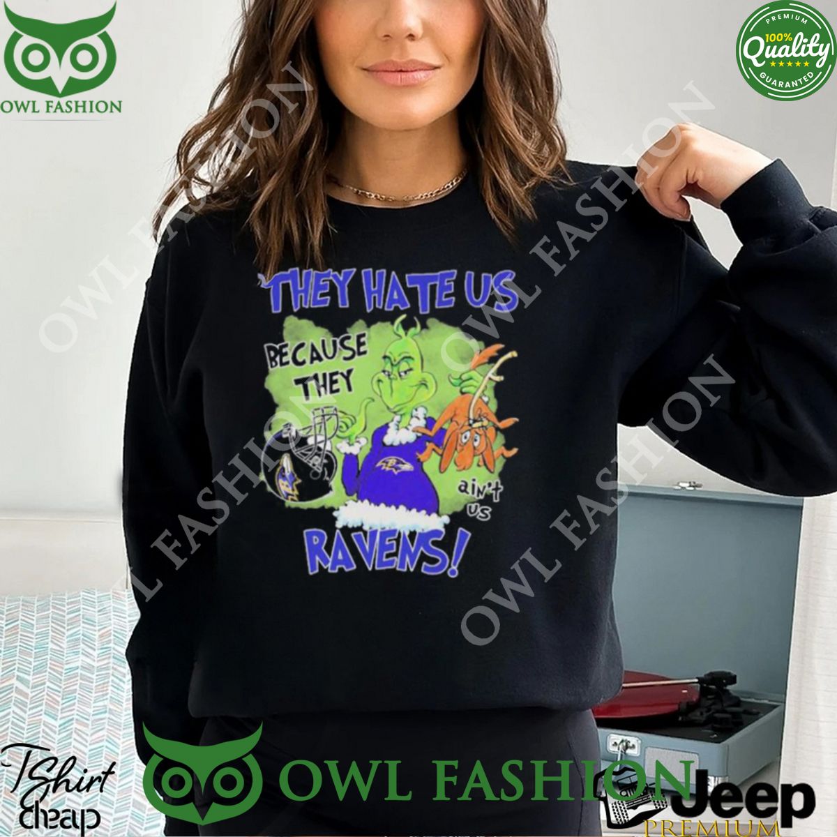 The Grinch They Hate Us because they ain’t us Baltimore Ravens 2023 Shirt