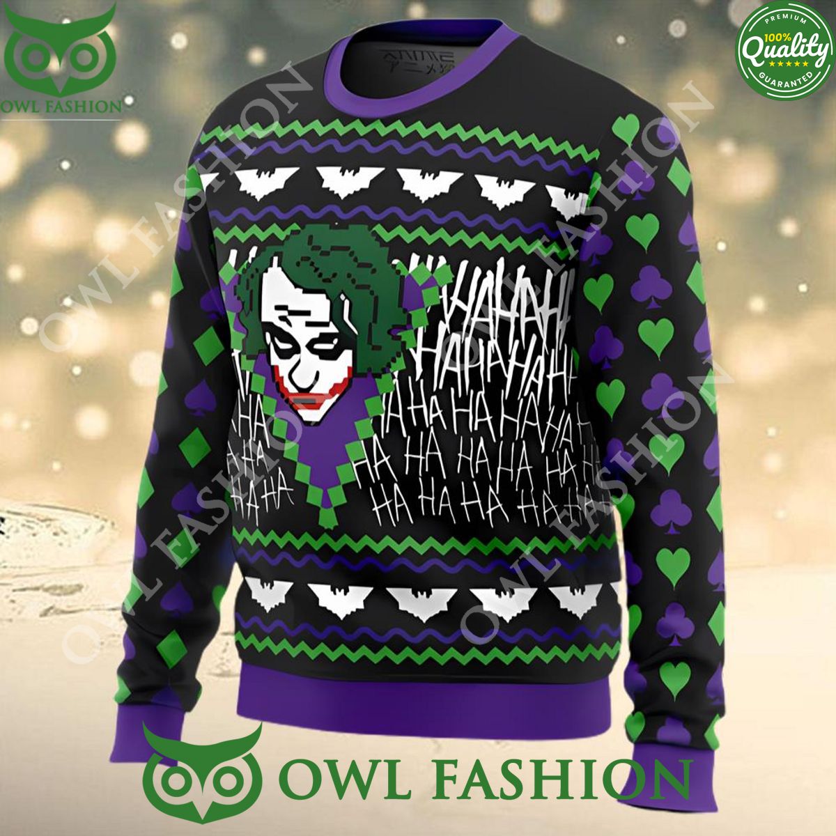 The Joker Happy Face Ugly Christmas Sweater Jumper