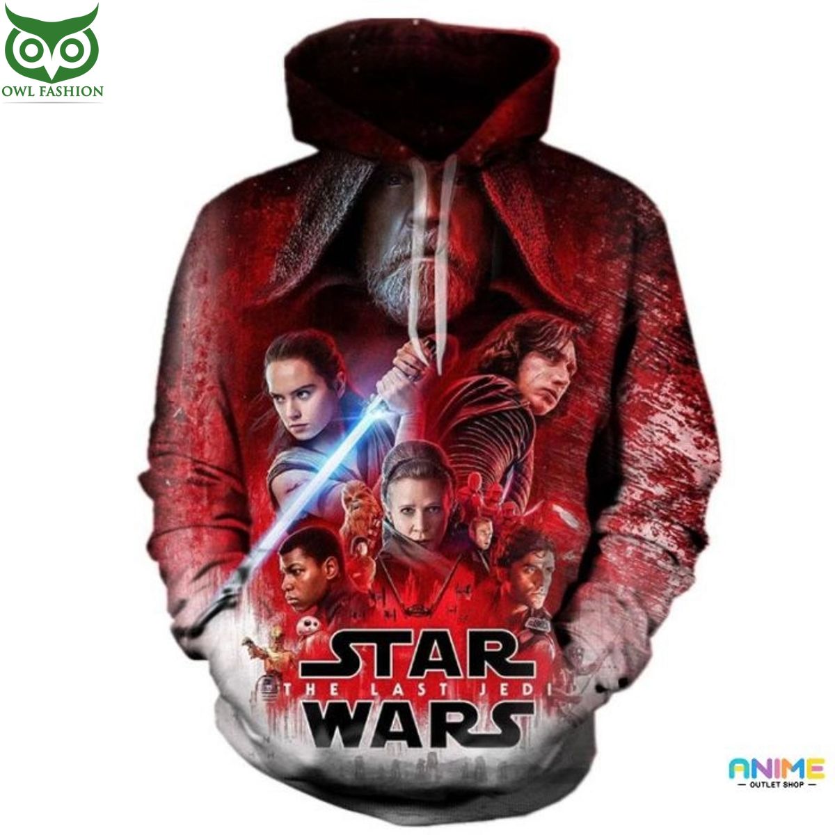 The Last Jedi Star Wars Bloody Halloween 3d AOP hoodie