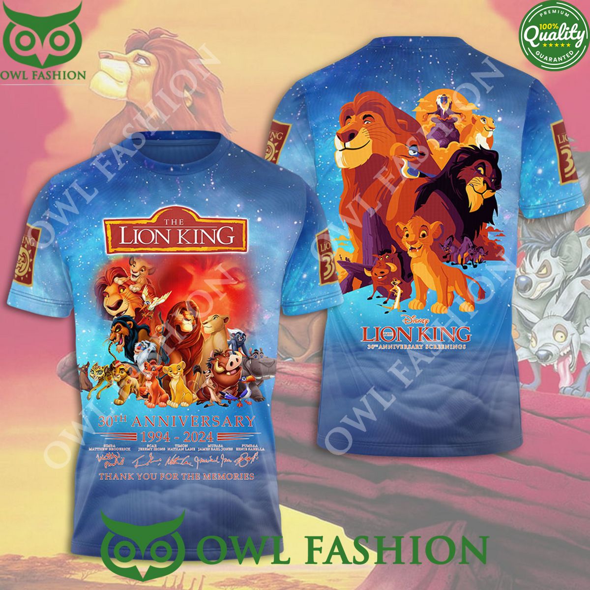 The Lion King Disney 30th Anniversary Memories 3D T shirt