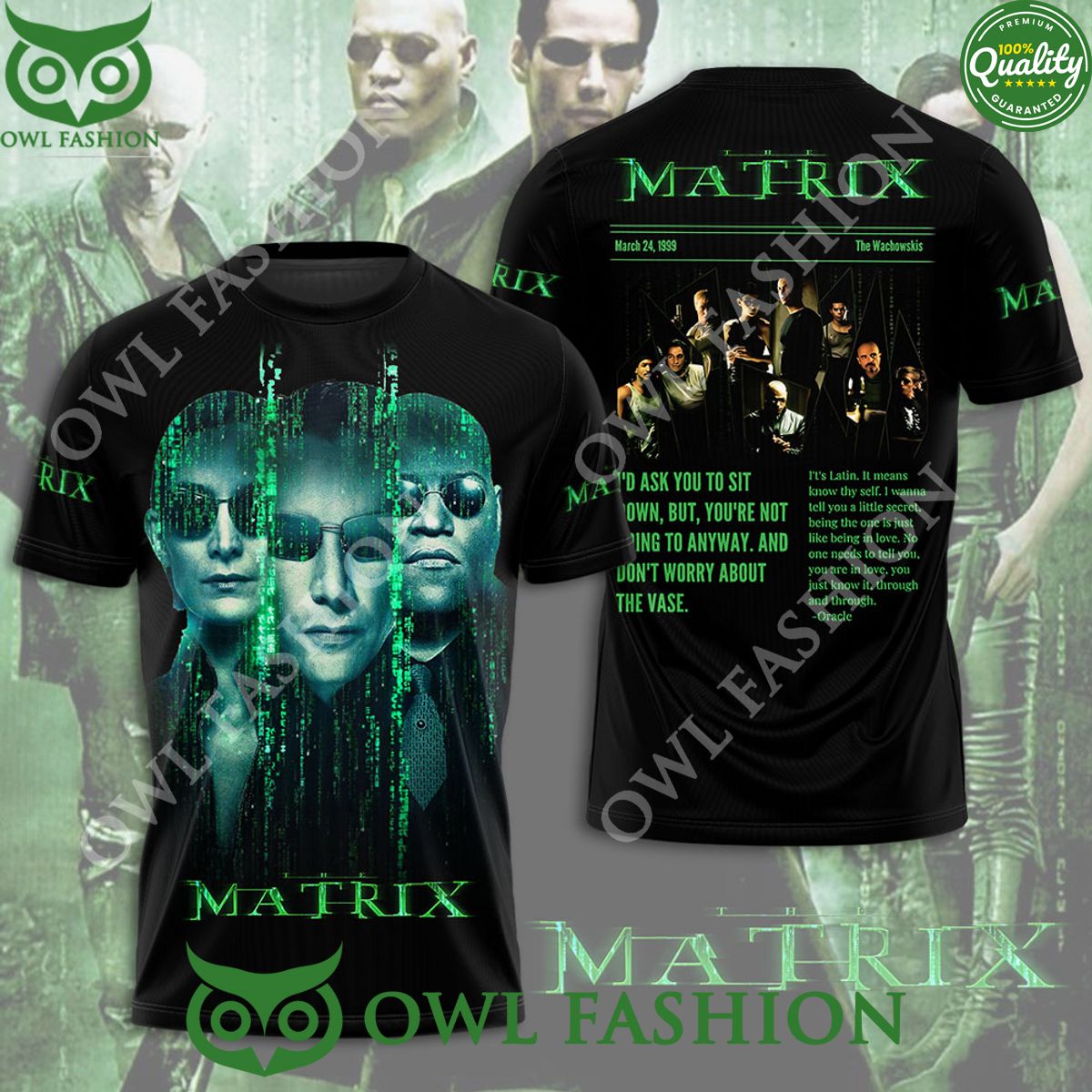 The Matrix The Wachowskis Latin 3D T shirt