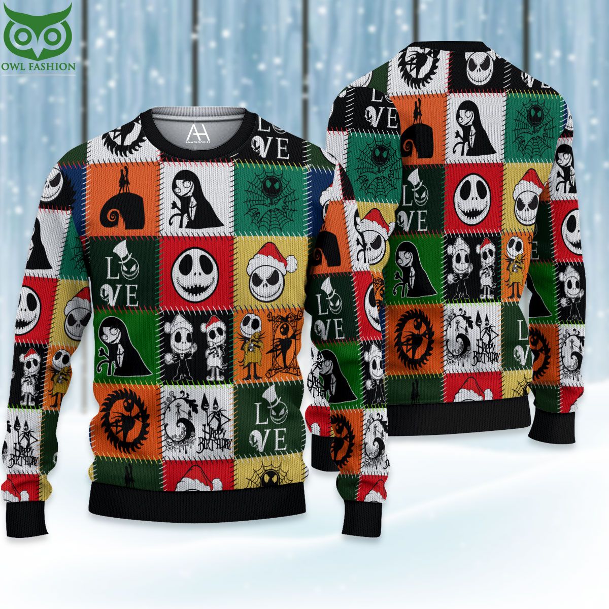 The Nightmare Before Christmas Characters Special Design Sweater Jumper