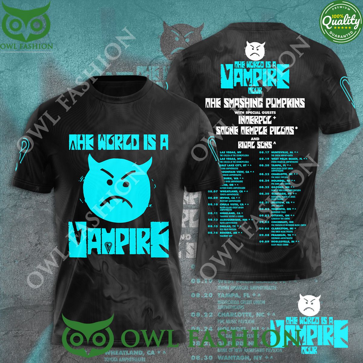 The Smashing Pumpkins The world is a vampire tour 3D t shirt