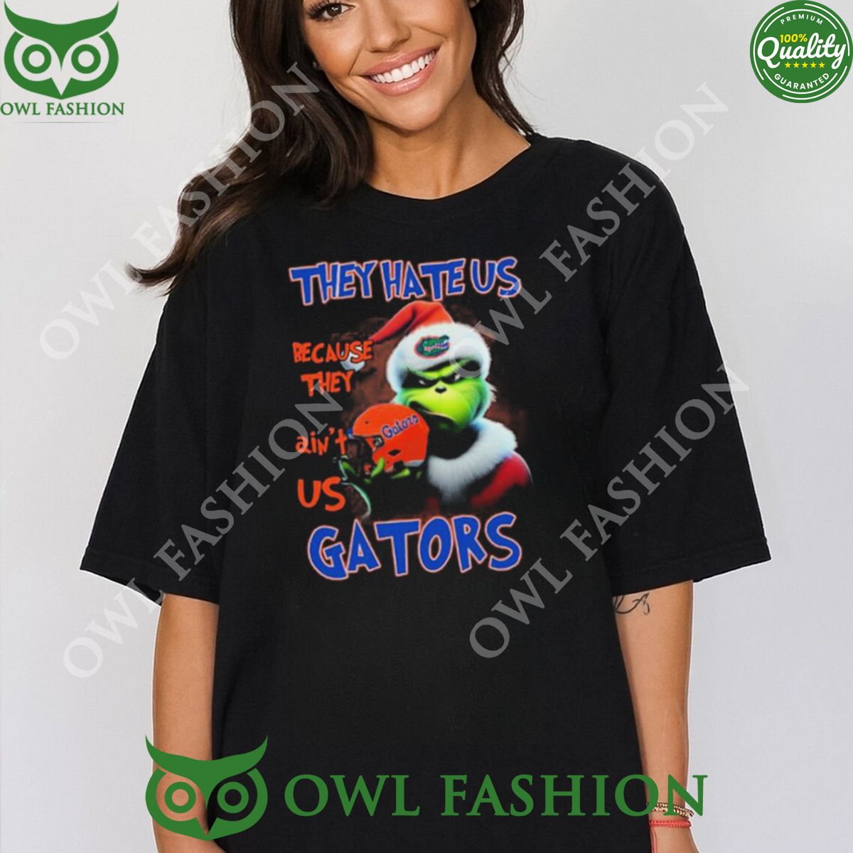 They Hate Us Because Ain’t Us Florida Gators Santa Grinch Christmas T-Shirt 