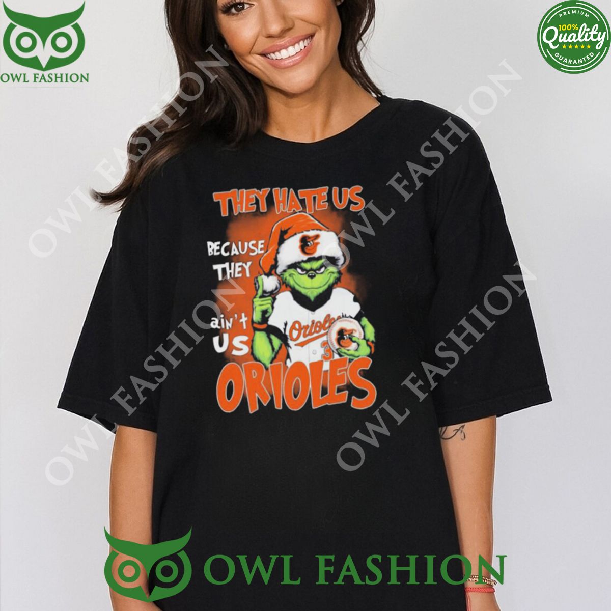 They Hate Us Because Ain’t Us Orioles Santa Grinch Christmas t Shirt