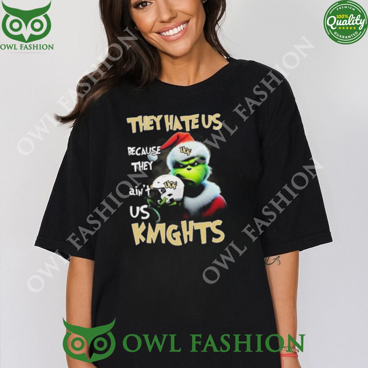 They Hate Us Because Ain’t Us UCF Knights Santa Grinch Christmas T-Shirt 
