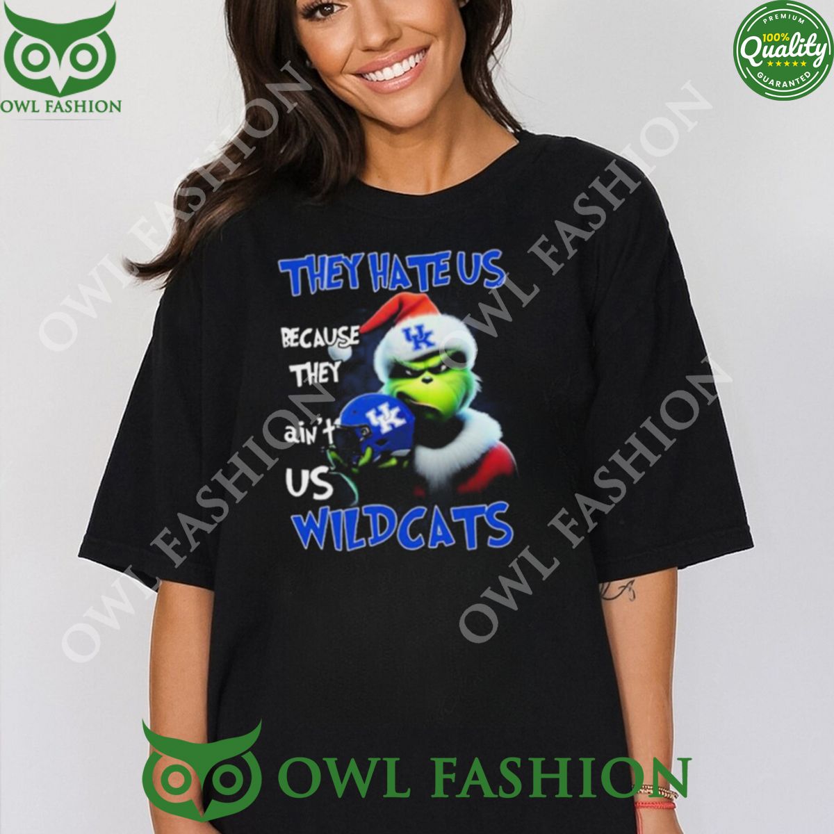 They Hate Us Because Ain’t Us Wildcats Santa Grinch Christmas t Shirt